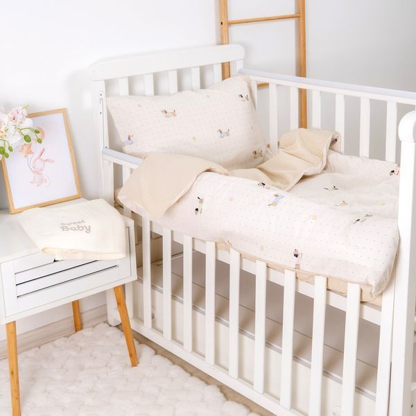 Комплект постільної білизни дитячий сатин твіл 843, бежевий 843_Baby фото