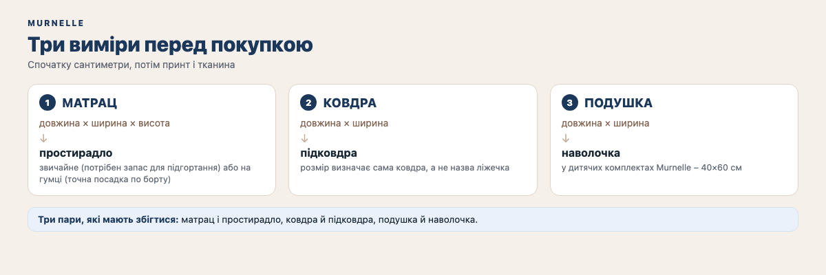 Три виміри перед покупкою дитячої білизни: матрац, ковдра, подушка