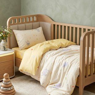 Комплект постільної білизни дитячий сатин твіл 854, жовтий 854_Baby фото