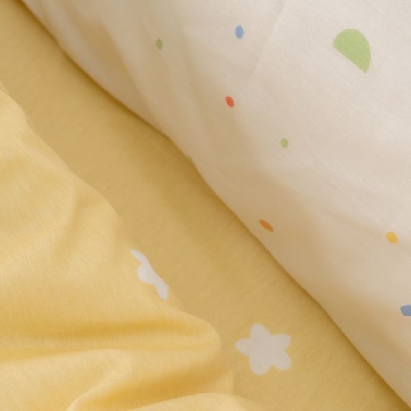 Комплект постільної білизни дитячий сатин твіл 854, жовтий 854_Baby фото